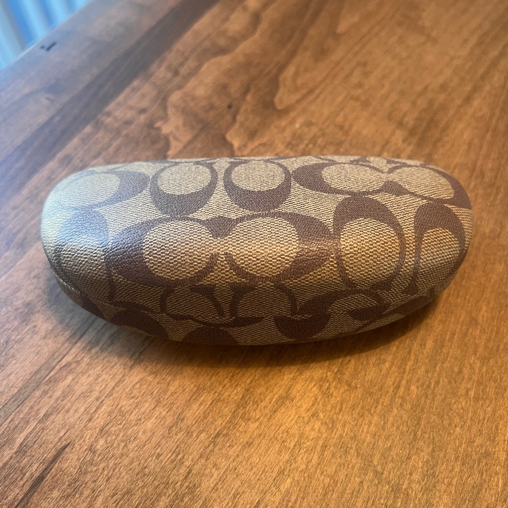 Coach Brown Patterned Glassws/Sunglasses Case